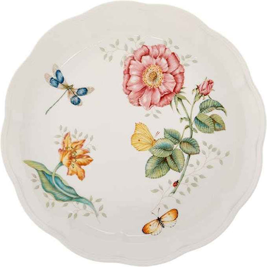 Lenox Dinnerware Set, Butterfly Meadow 18-Piece Set, Service For 6, White Porcelain, Butterfly And Flower Designs, Plates And Bowls Sets, Dishwasher Safe, Home & Kitchen (18 Pieces, Assorted)
