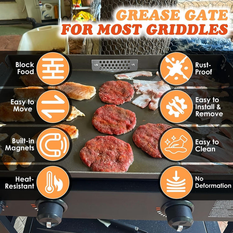 Griddle Accessories of Blackstone Grease Gate Blocker (2 Count)
