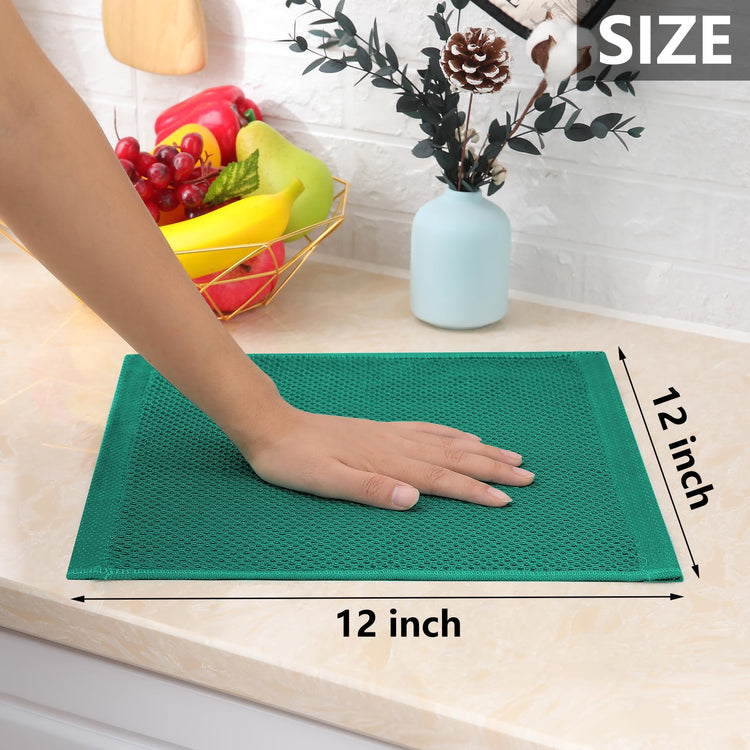 100% Cotton Waffle Weave Kitchen Dish Cloths 6 (6 Count)