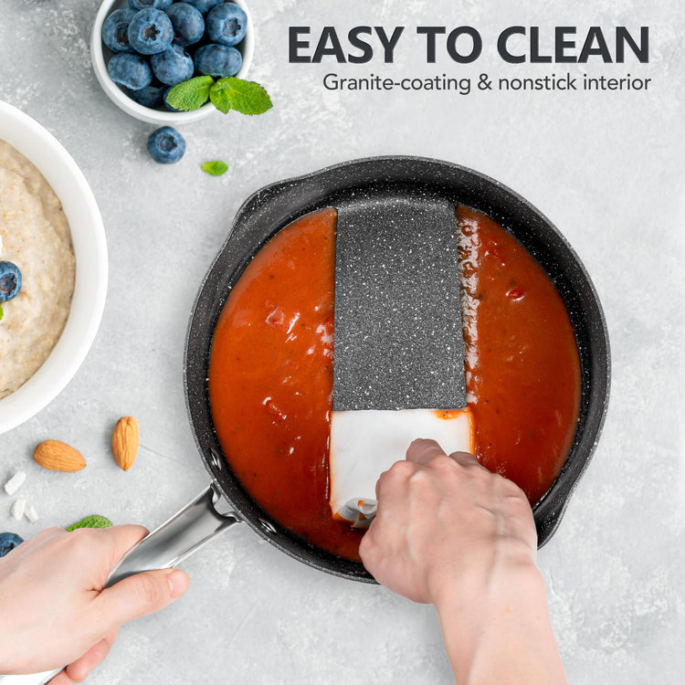 Hard Anodized Saucepan Set with Lids (3 Count)