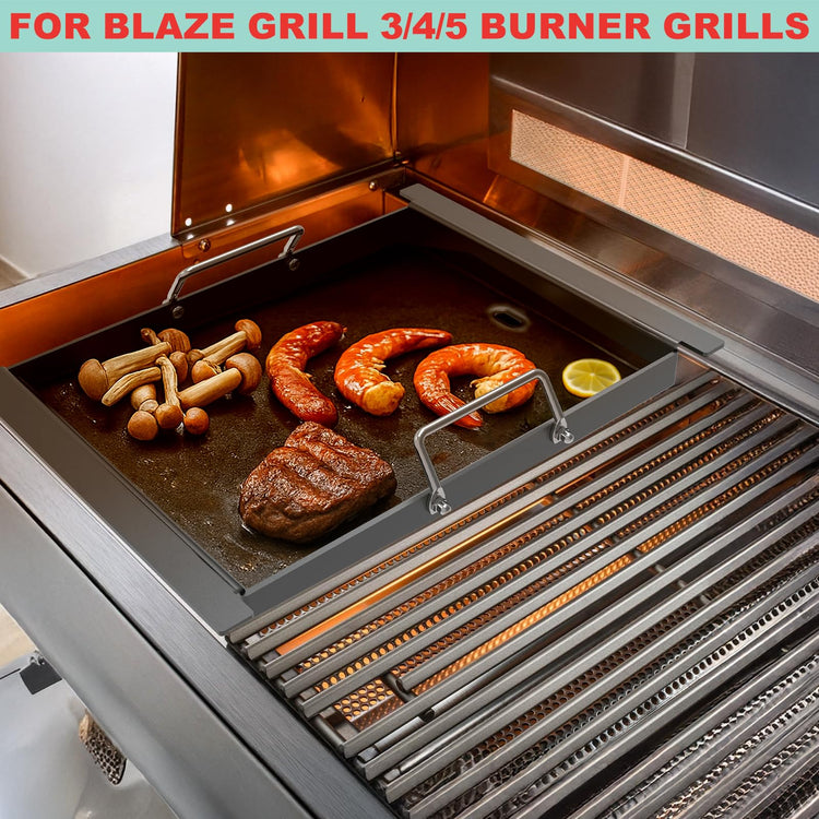 Half Size Griddle Insert for Blaze Grills 3 and 5 Burner Natural Gas Grill