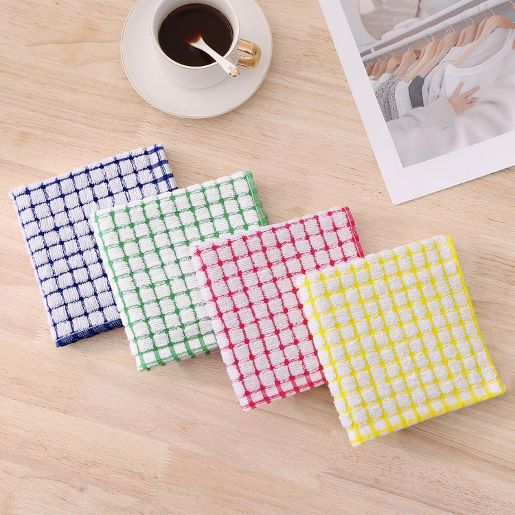 Cotton 8 Pack Terry Kitchen Dish Cloths (8 Count)