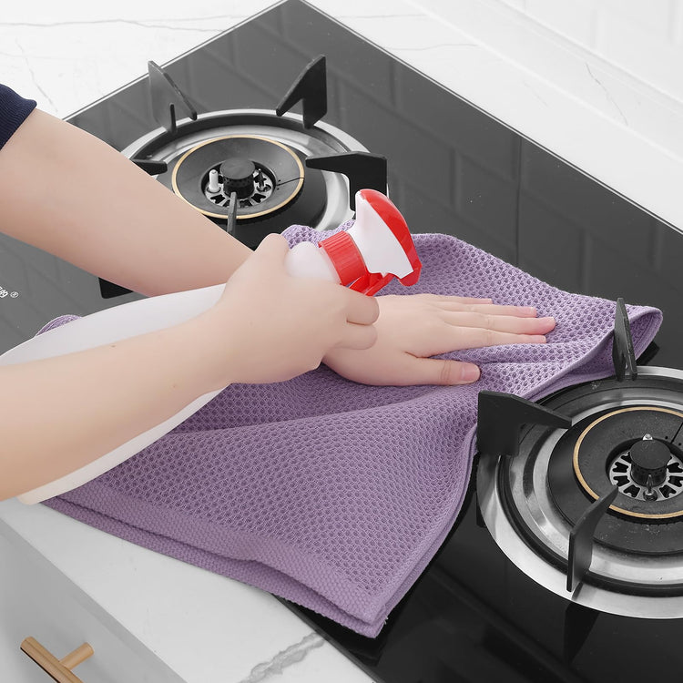 100% Cotton Waffle Weave Kitchen Dish Towels 4 (4 Count)