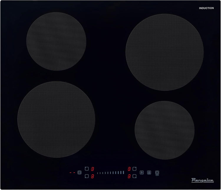 RCI241S 24" Induction Cooktop, 6700W, 4 Burners, Built-in Stove Top, Booster & Timer, 9 Power Levels, Slide Touch Control, Child Safety Lock, 240V Hard Wire, Ceramic Surface