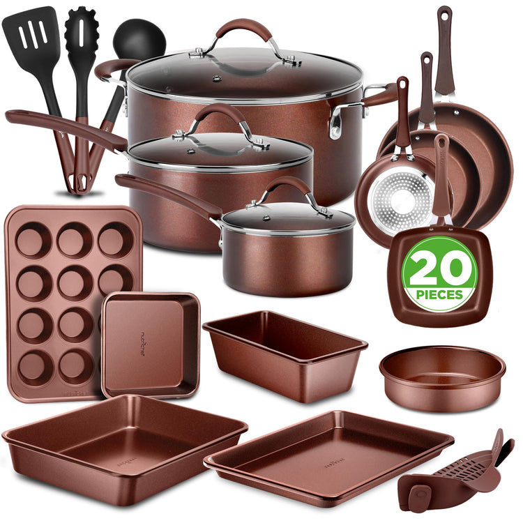 20 Piece Nonstick Cookware Set
