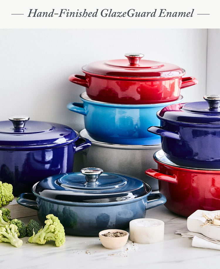 7QT Round Dutch Oven Casserole Pot with Lid