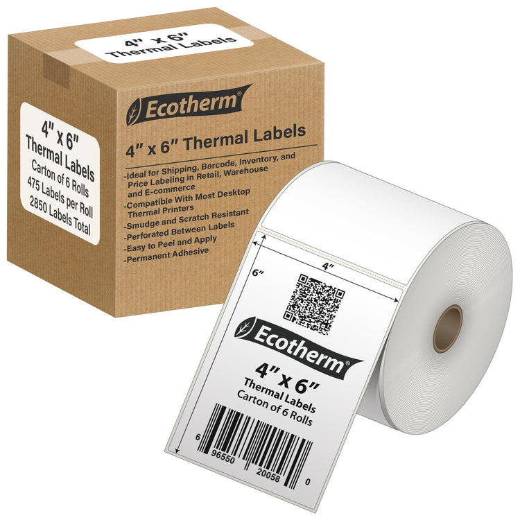 4" x 6" Thermal Labels (2850 Count)
