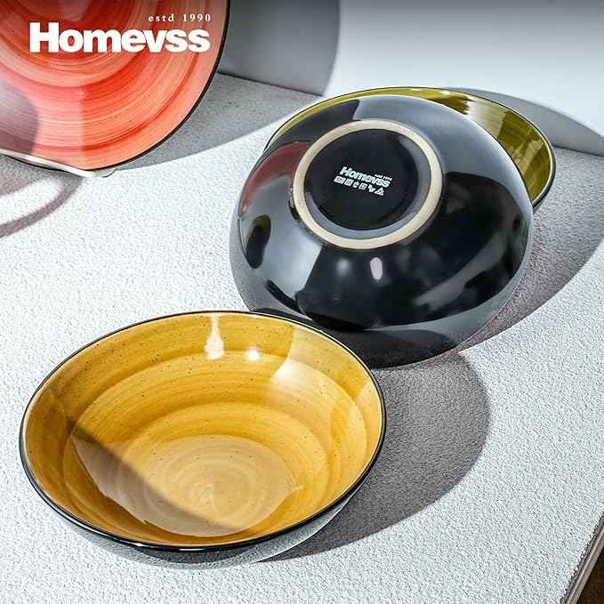 Stoneware Sonoma 16pc Dinnerware Set, Black + Speckled Spin Wash, Mix Blue, Green, Red, Yellow