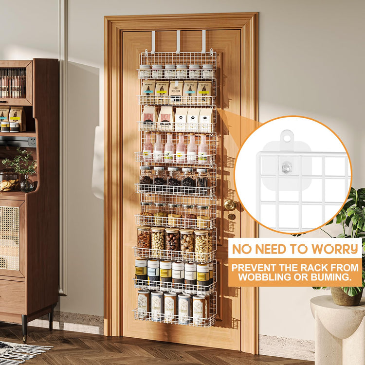 9 Tier Spice Rack Organizer with Door Hook