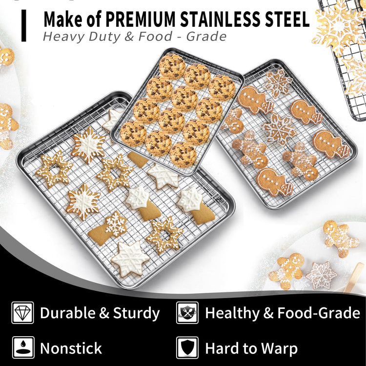 Baking Sheet with Wire Rack Set of 6