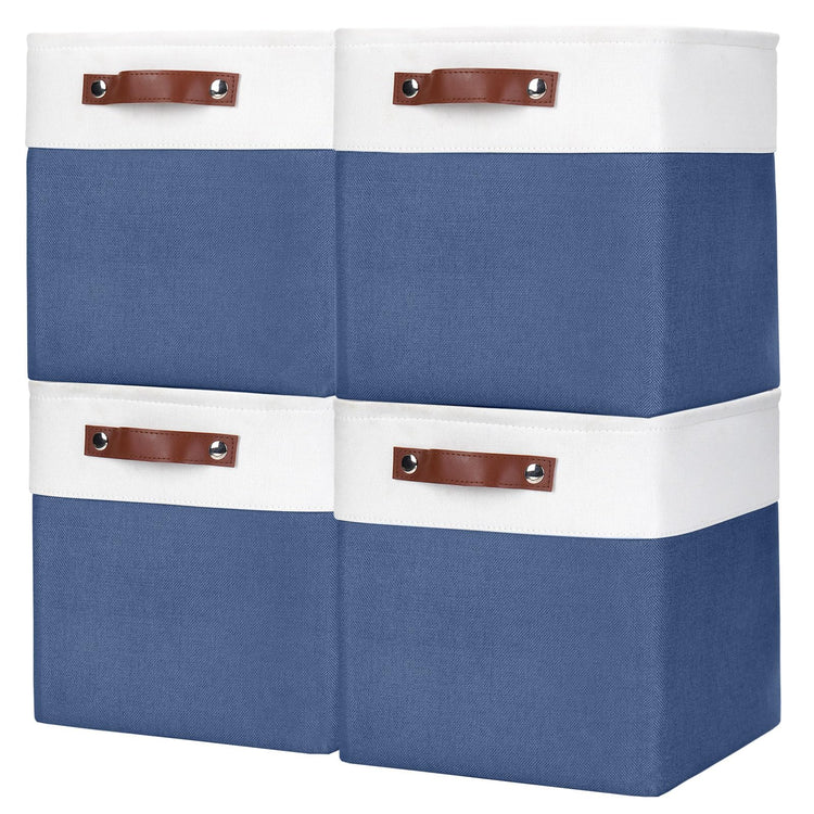 Collapsible Fabric Storage Cubes 11x11 Cube Storage Bins (4 Count)