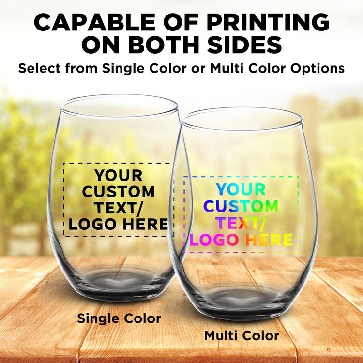 100 ARC Stemless Wine Glasses Set (100 Count)