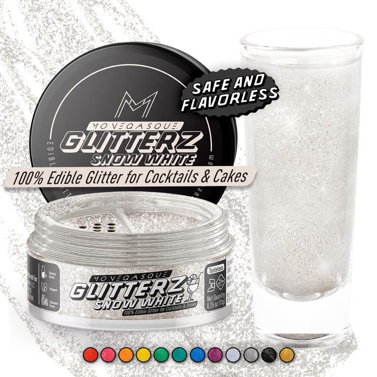 Snow White Edible Glitter for Drinks & Cakes