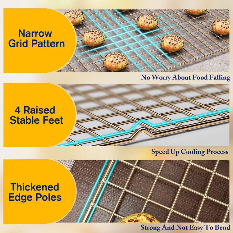 2 Pack Cooling Racks for Cooking and Baking