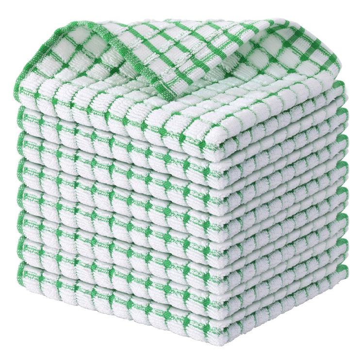 Cotton 8 Pack Terry Kitchen Dish Cloths (8 Count)