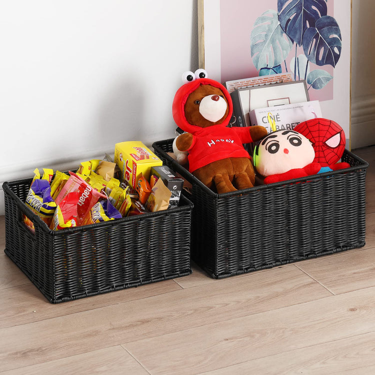 Large Wicker Baskets for Storage (2 Count)