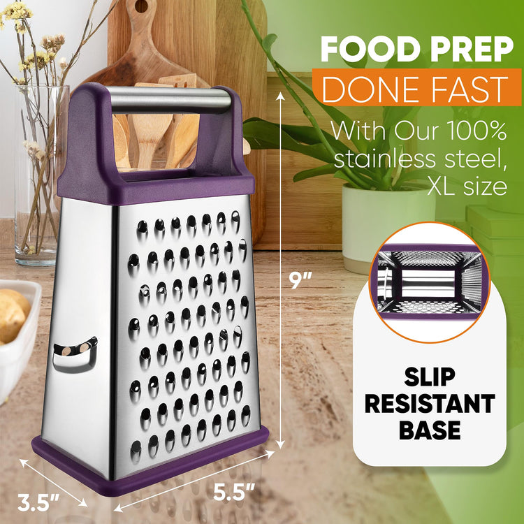 Stainless Steel XL Cheese Grater for Kitchen