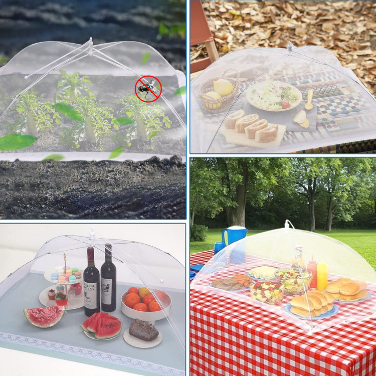 4 Pcs Extra Large Mesh Food Cover Tent Umbrella for Outside Parties