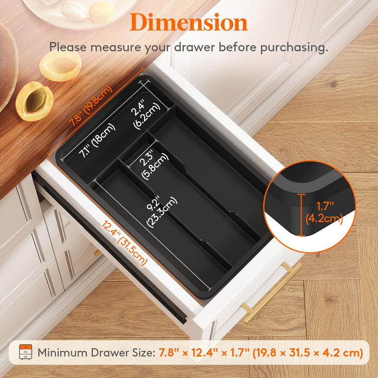 Silverware Drawer Organizer Tray