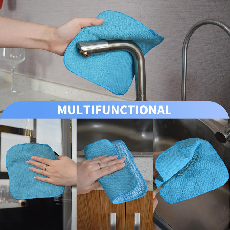Dish Cloths for Washing Dishes with Scrub Side (9 Count)