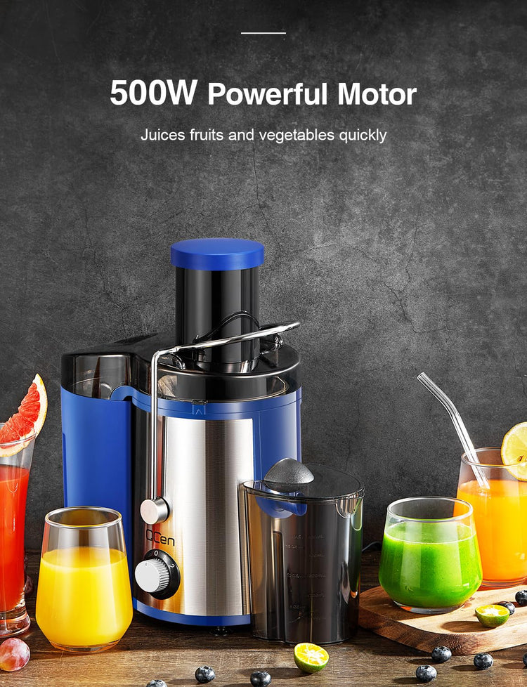 Juicer Machine 800W Centrifugal Juicer with Wide Mouth Feed Chute