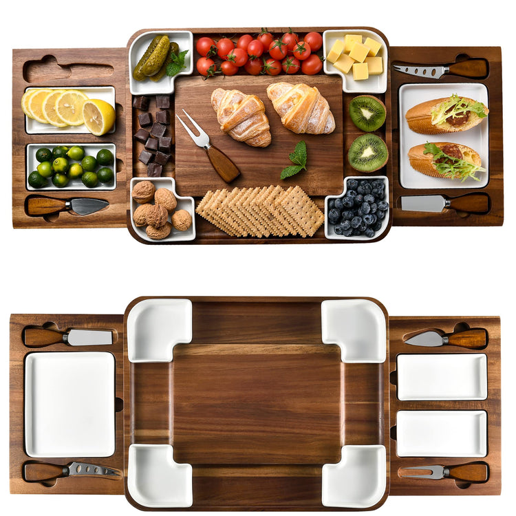 Upgraded Acacia Cheese Board Set