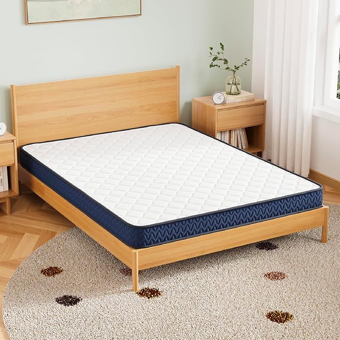 Signature Design by Ashley Queen Size Medium Firm 6 Inch Memory Foam Mattress with Breathable Quilted Cover, Fiberglass Free, Mattress in A Box