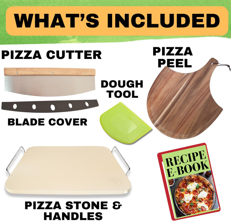 Pizza Stone for Oven and Grill Set (5 Count)