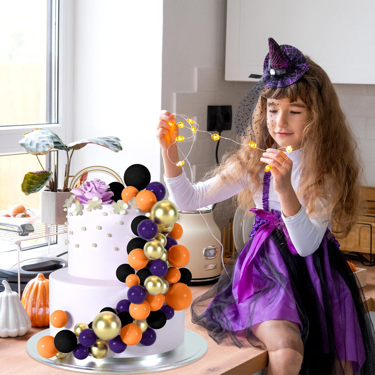 48 Pcs Balls Cake Topper Decorations Balloon Cupcake Toppers Foam Cake Topper Balls Cake Balls Decorations for Halloween Birthday Party Wedding Cake Decorating (48 Count)
