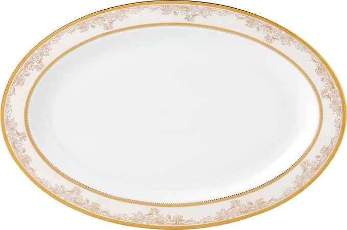 Lorren Home Trends 57 Piece 'Chloe' Bone China Dinnerware Set (Service for 8 People), Gold
