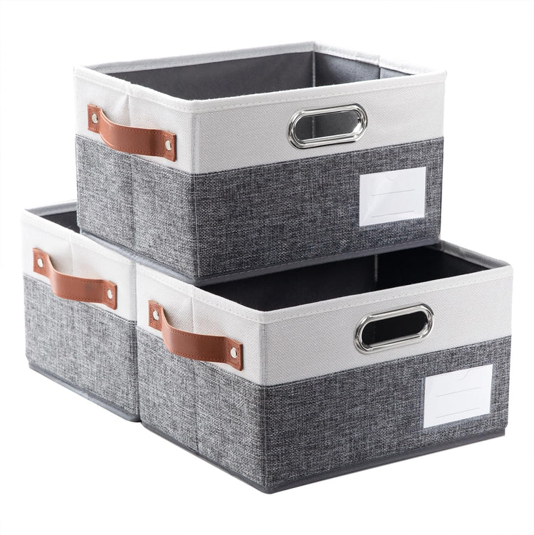 Foldable Storage Bins with Handles [3 (3 Count)