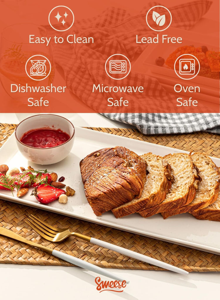 White Serving Platters (4 Count)