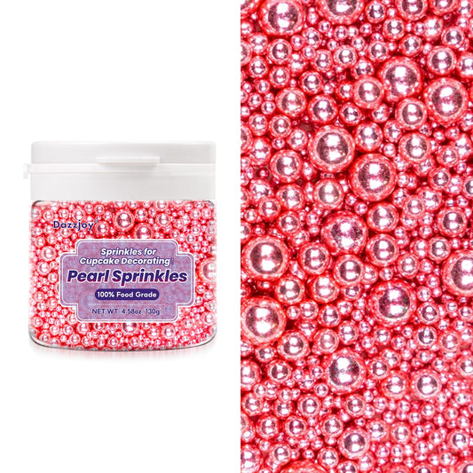 Edible Rose Gold Pearl Sugar Candy Sprinkles