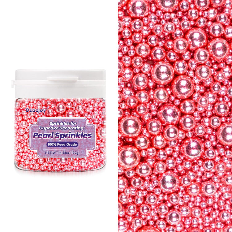 Edible Rose Gold Pearl Sugar Candy Sprinkles