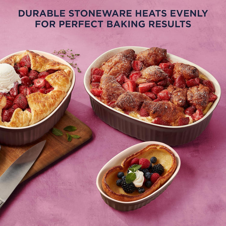 Ceramic Bakeware Set with Lids Chip and Crack Resistant Stoneware Baking Dish (10 Count)