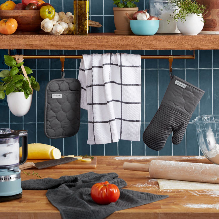 Quilted Cotton Terry Cloth Oven Mitt