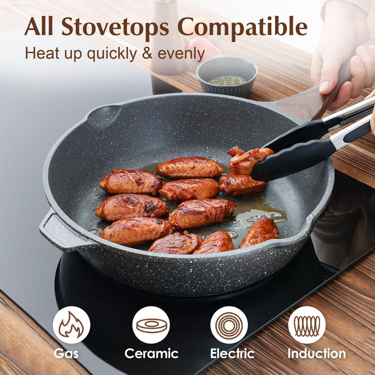 Nonstick Deep Frying Pan Skillet