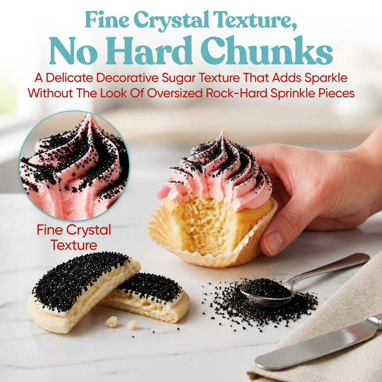 Black Sanding Sugar for Baking & Cookie Decorating (5 Ounce)