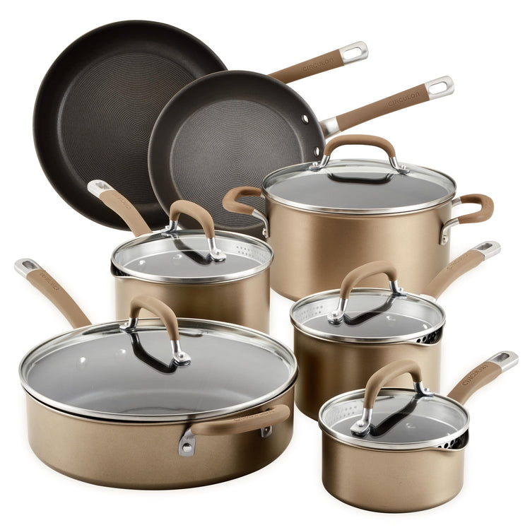 Premier Professional Hard Anodized Nonstick Cookware Induction Pots and Pans Set Nonstick