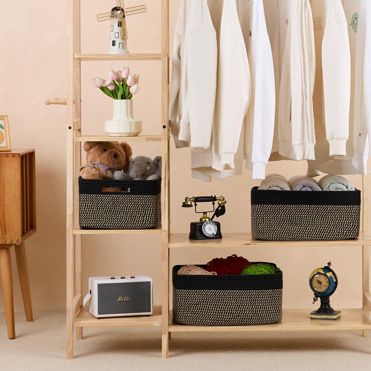 Large Storage Baskets for Shelves (3 Count)