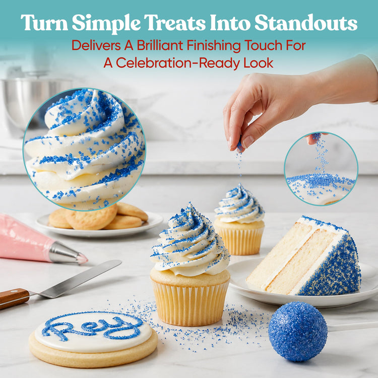 Blue Sanding Sugar for Baking & Cookie Decorating (5 Ounce)