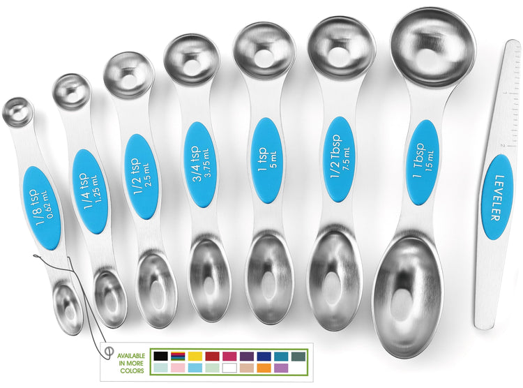 Stainless Steel 8 Magnetic Measuring Spoons for Kitchen (8 Count)