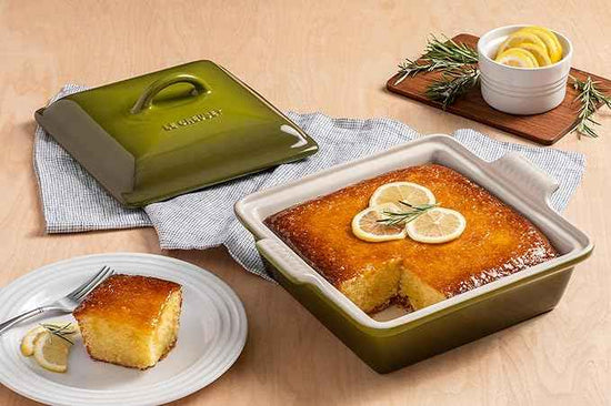 Le Creuset Stoneware Heritage Shallow Square Casserole, 2qt. (9”), Cerise