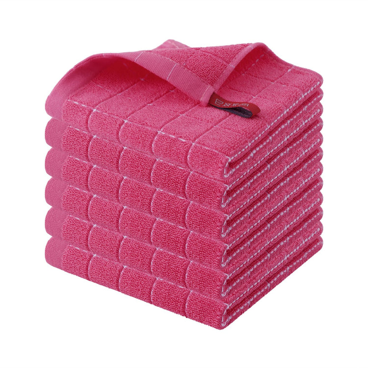 100% Cotton Terry Kitchen Dish Cloths (6 Count)