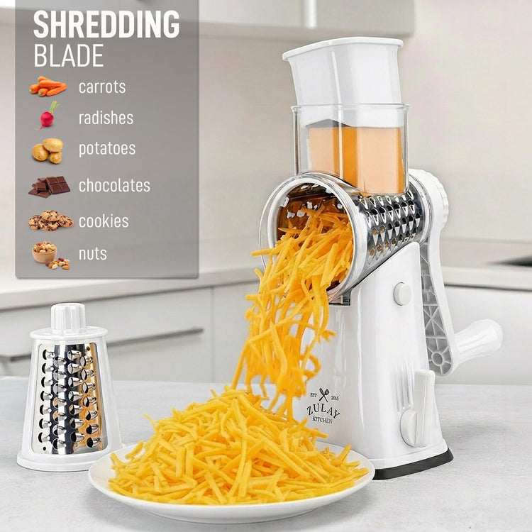 Rotary Cheese Grater 5 Blade Cheese Shredder