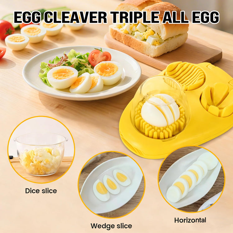 3-In-1 Egg Slicer, Yellow