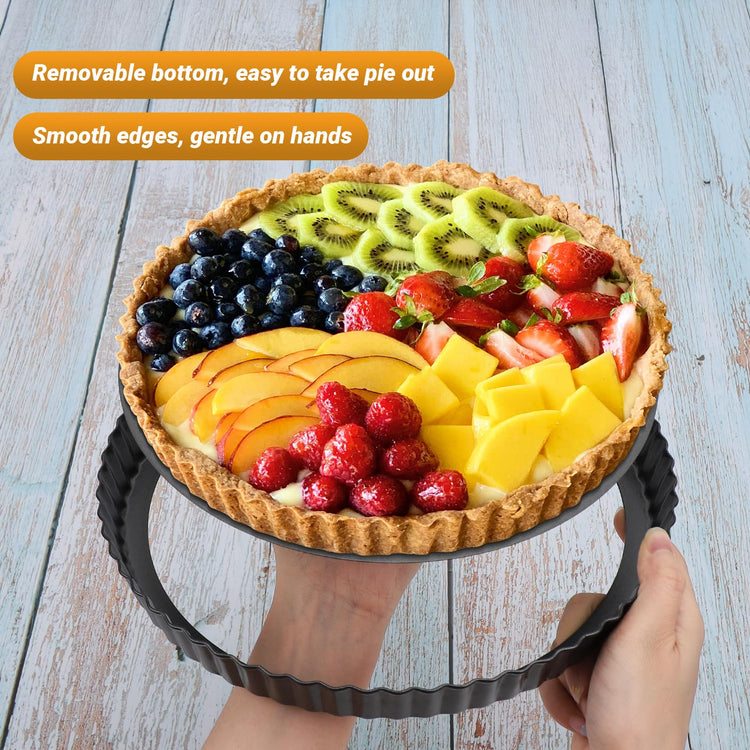 Tart Pan 10 Inch with Removable Bottom