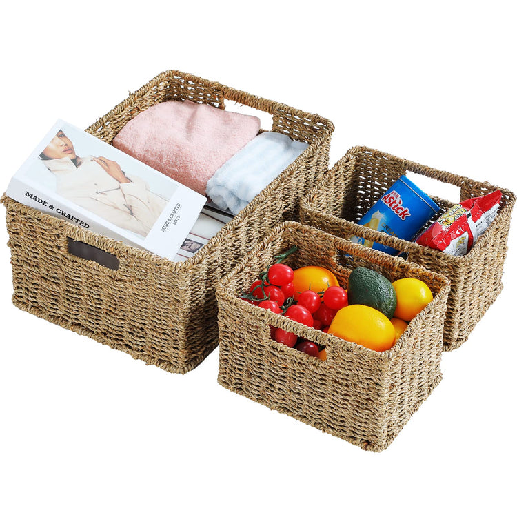 Large Wicker Baskets for Storage (3 Count)