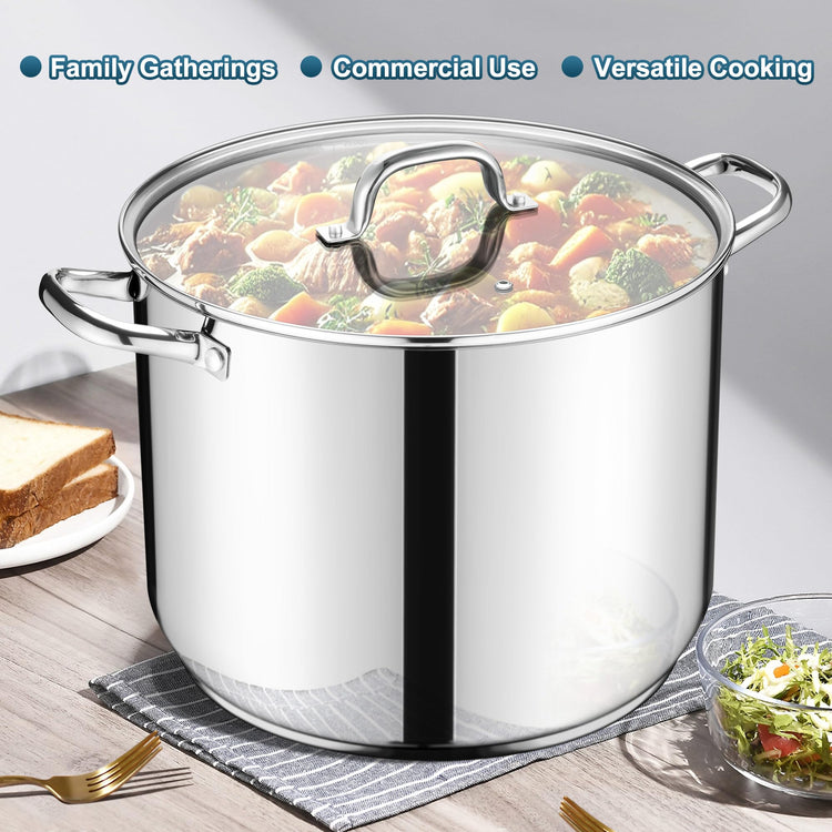 24 Quart Large Stock Pot