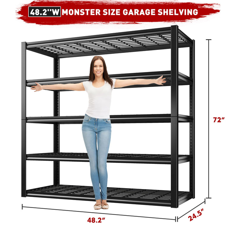 48.2" W Storage Shelves for Garage
